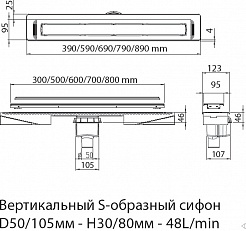 BERGES Wasserhaus Душевой лоток Top Stark 600 090049 хром матовый – фотография-9